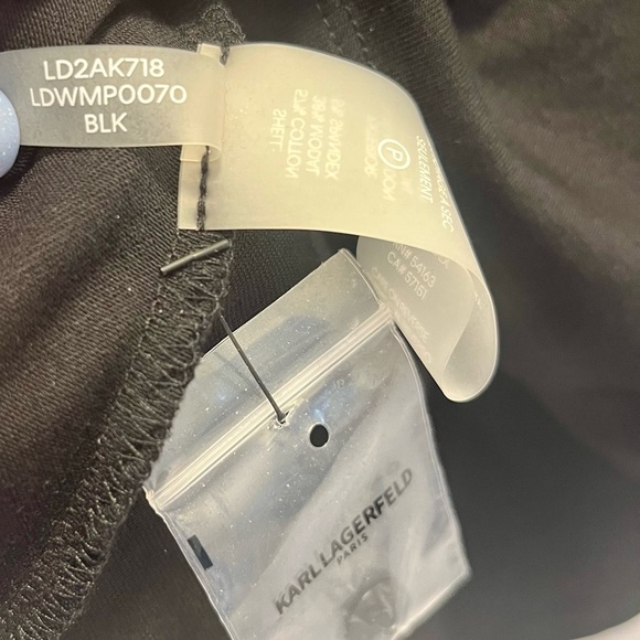 NWOT!! KARL LAGERFELD WOMEN’S POLO short sleeve DRESS - Size Small, Color Black - Picture 5 of 6